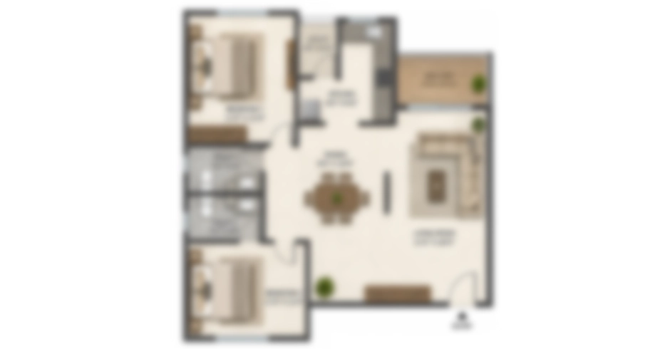 Sokha Virar 2 BHK Floor Plan